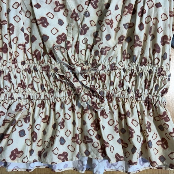 Ulla Johnson Ines Puff Sleeve Peplum Cotton Blouse Size 6 Boho Cottagecore - Picture 5 of 15